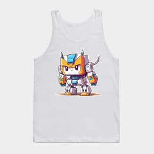 Cute colorful kawaii robot mech Tank Top